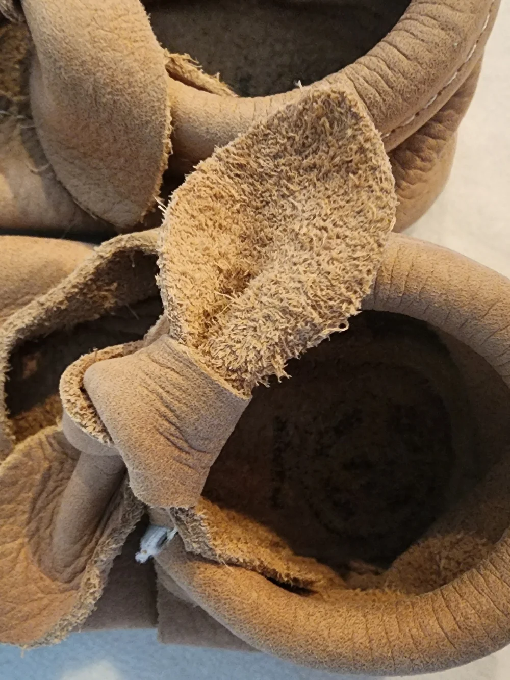Freshly Picked Tan Leather Knotted Bow Moccasins Hard Sole 4